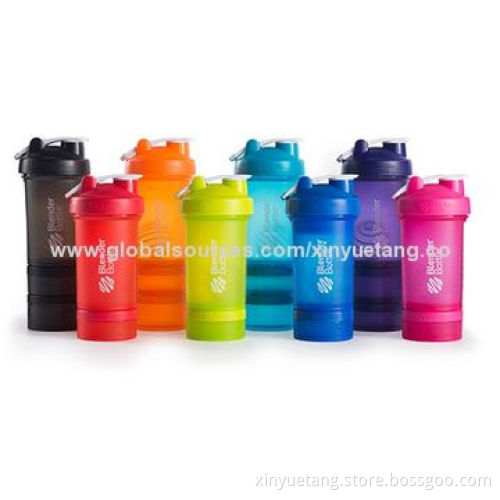 450mL BPA-free Plastic Protein Shaker Bottle with Pill Box, 21.5x9cm SizeNew